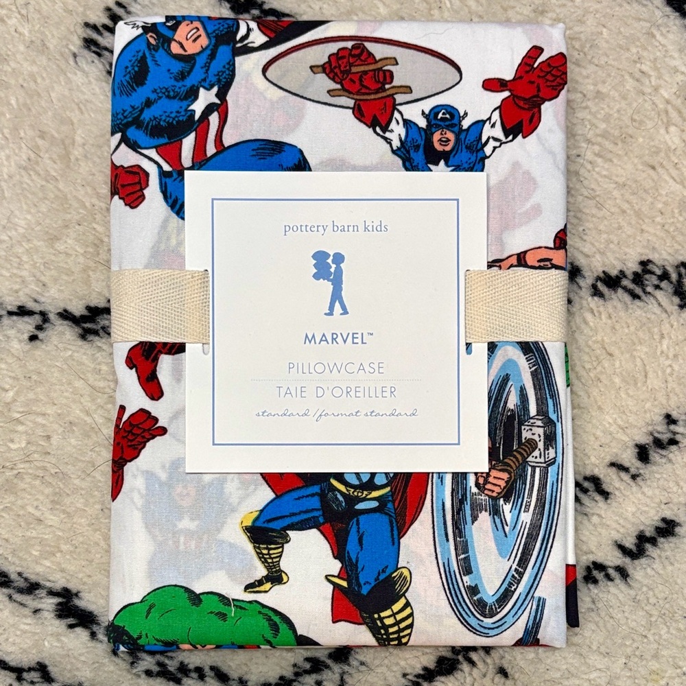 Pottery Barn Kids Marvel Comic Standard Pillowcase - NWT